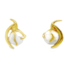 Gold quartz post earrings, Alaska Mint