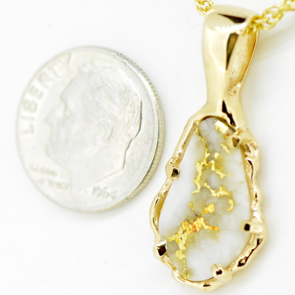Gold Quartz Pendant 20 - Alaska Mint