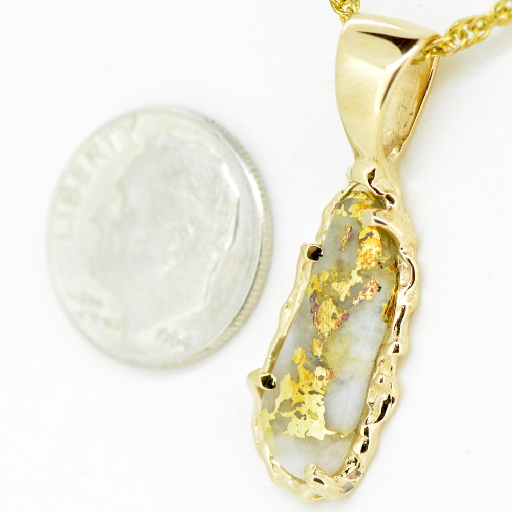Gold Quartz Pendant 22 - Alaska Mint