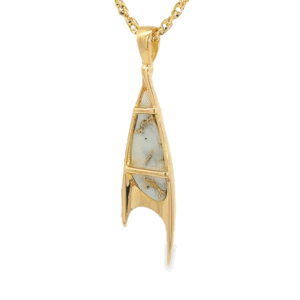 Gold Quartz Pendant, Alaska Mint