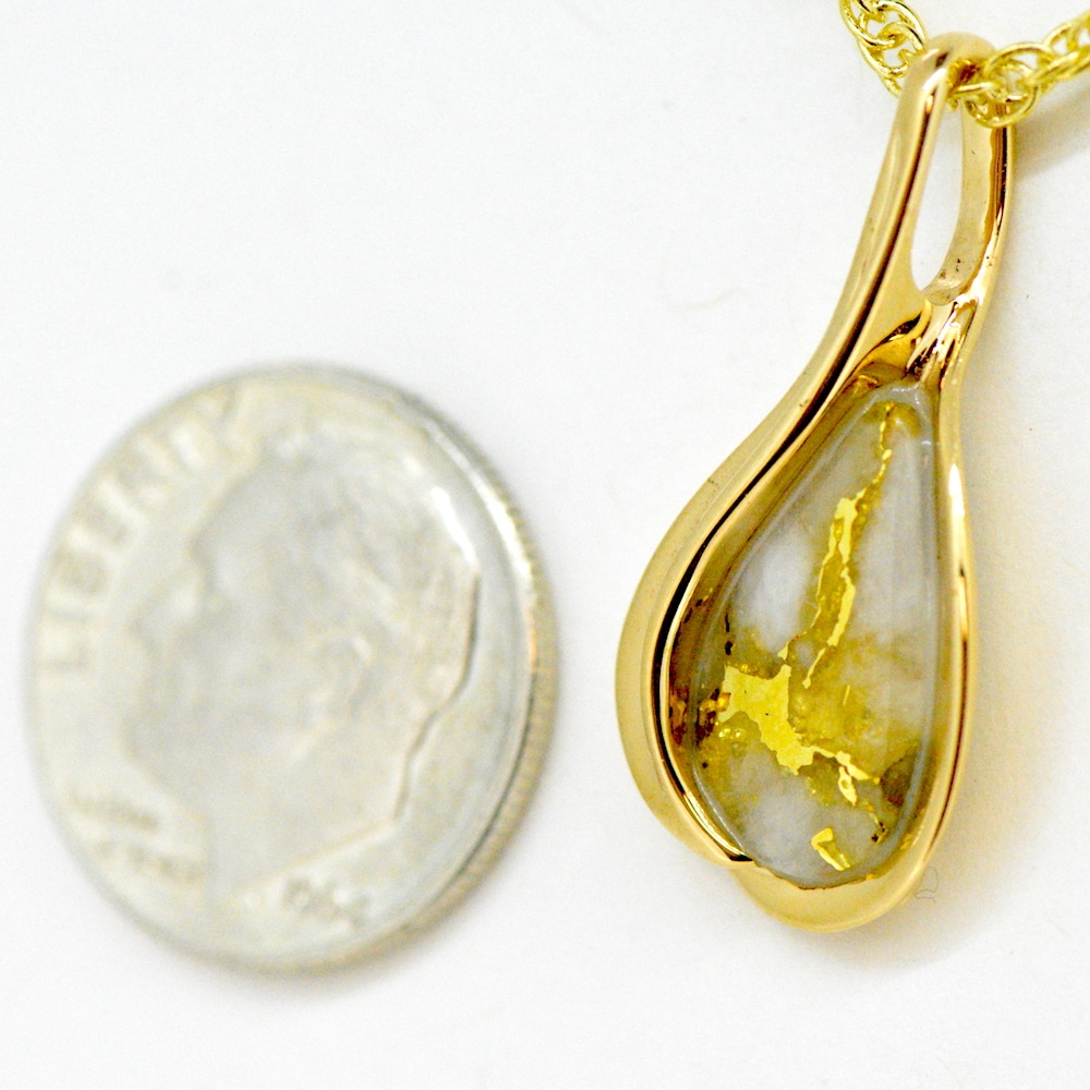 Gold Quartz Pendant PN396QX - Alaska Mint