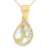 Gold Quartz Diamond Pendant, Alaska Mint