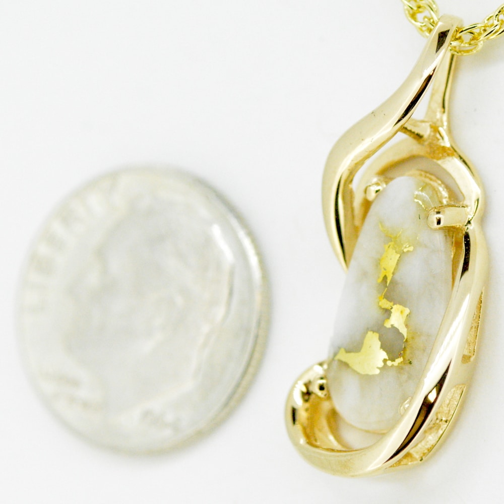Gold Quartz Pendant lqx- Alaska Mint