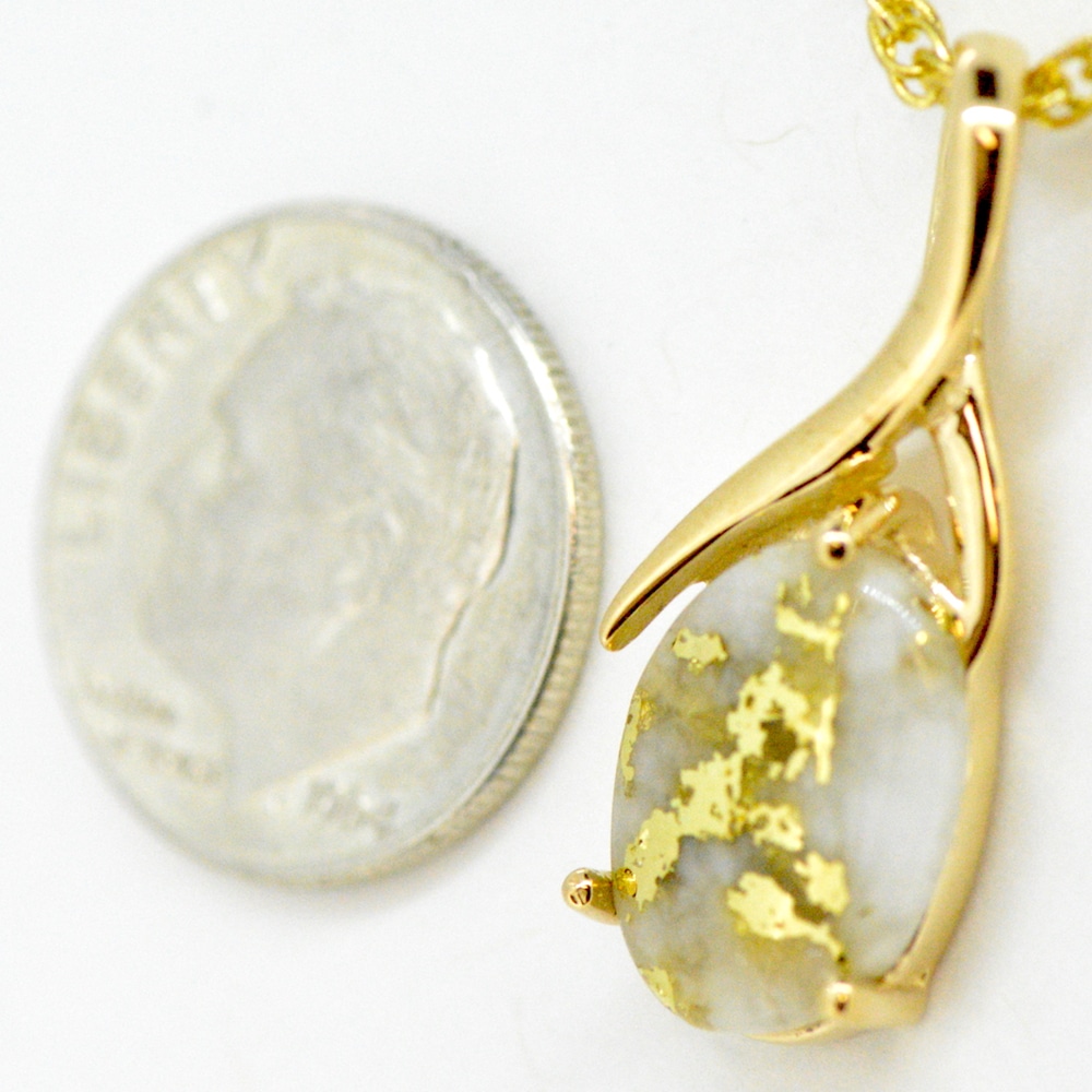 Gold Quartz Pendant PN794QX - Alaska Mint