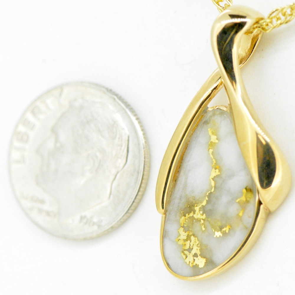 Gold Quartz Pendant - Alaska Mint