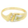 4/.02ct Diamond & Gold Quartz Band, Alaska Mint