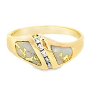 Gold Quartz Ladies Diamond Ring, Alaska Mint