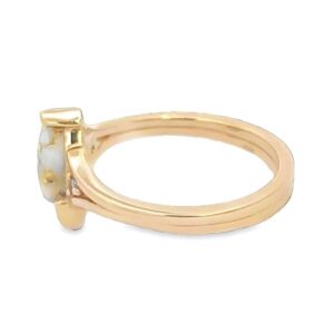 Ladies Gold Quartz & Diamond Ring, Alaska Mint