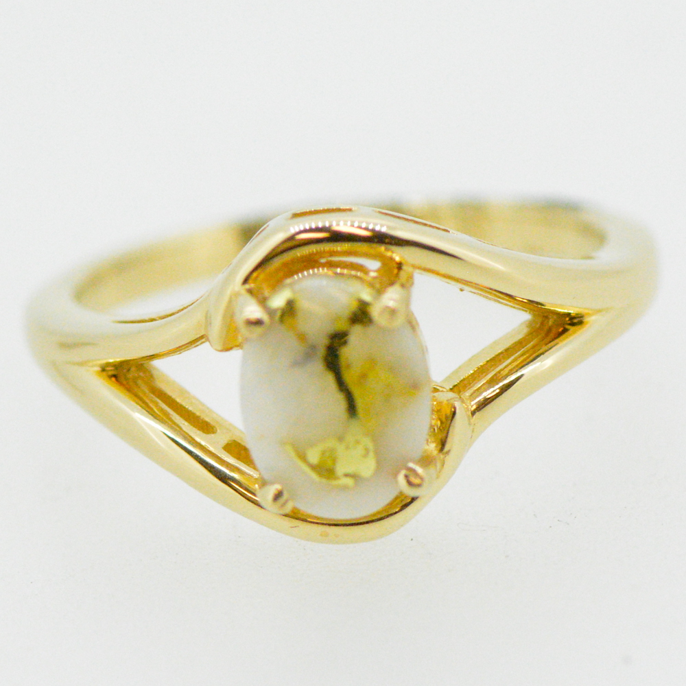 Ladies Gold Quartz Ring - Alaska Mint
