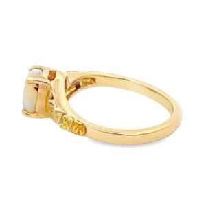 Gold Quartz Ladies Nugget Ring, Alaska Mint