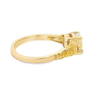 Gold Quartz Ladies Nugget Ring, Alaska Mint