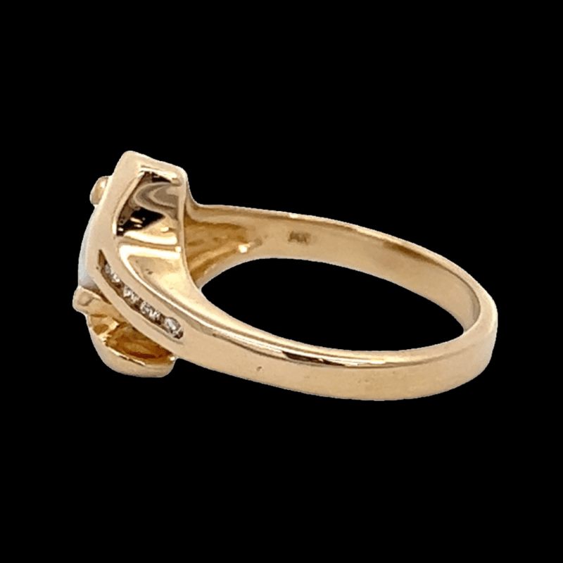 Gold quartz, Ring, Alaska Mint, Diamond, RL746D4Q