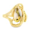 Ladies Gold Nugget & Quartz Ring, Alaska Mint