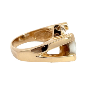 Ladies Gold Quartz & Diamond Ring, Alaska Mint