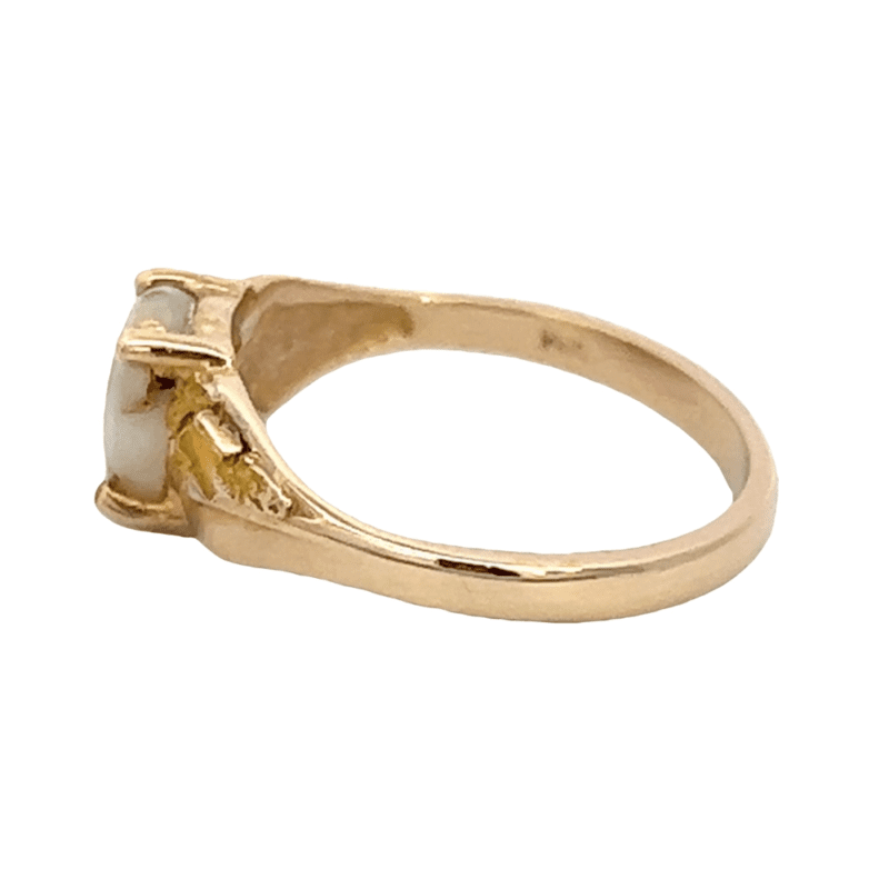 Ladies Gold Quartz & Nugget Ring, Alaska Mint