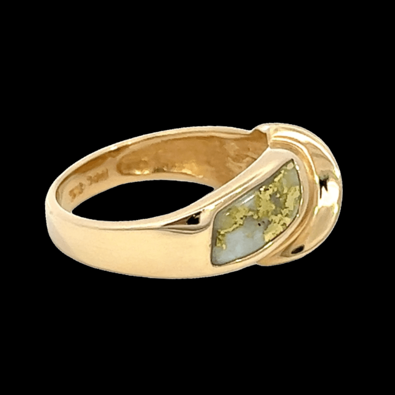 Gold quartz, Ring, Alaska Mint, Diamond, RLJ502DQ