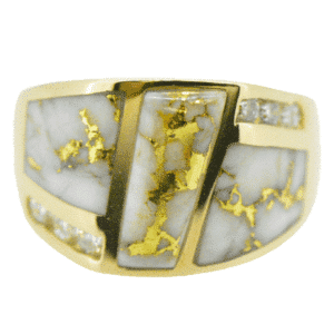 Ladies Gold Quartz & .40 ctw Diamond Ring, Alaska Mint
