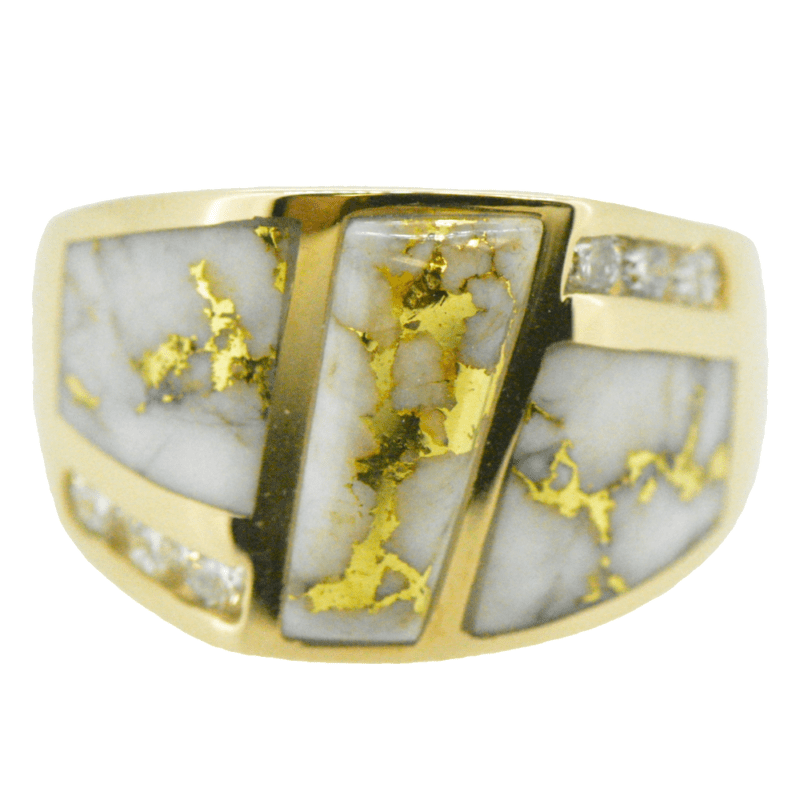 Ladies Gold Quartz & .40 ctw Diamond Ring, Alaska Mint