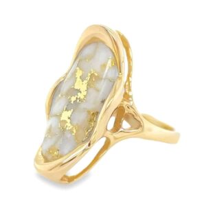 Ladies Ring Gold Quartz, Alaska Mint