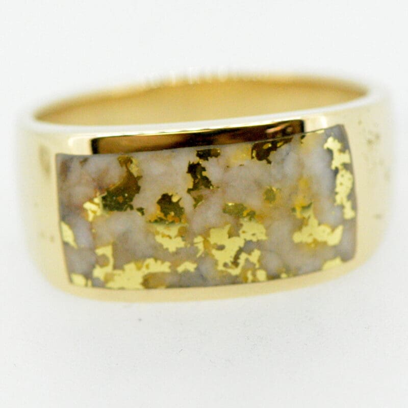 Men's Gold Quartz Ring - Alaska Mint