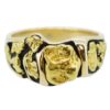 Men’s Gold Nugget Ring, Alaska Mint