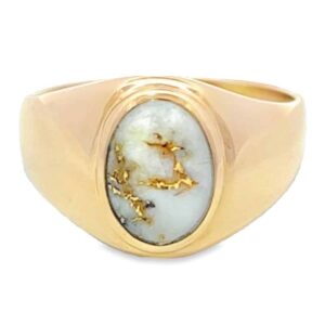 Men's Gold Quartz Ring, Alaska Mint