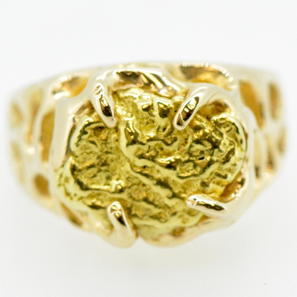 Men’s Gold Nugget Ring - Alaska Mint
