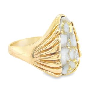 Men's Gold Quartz Ring, Alaska Mint