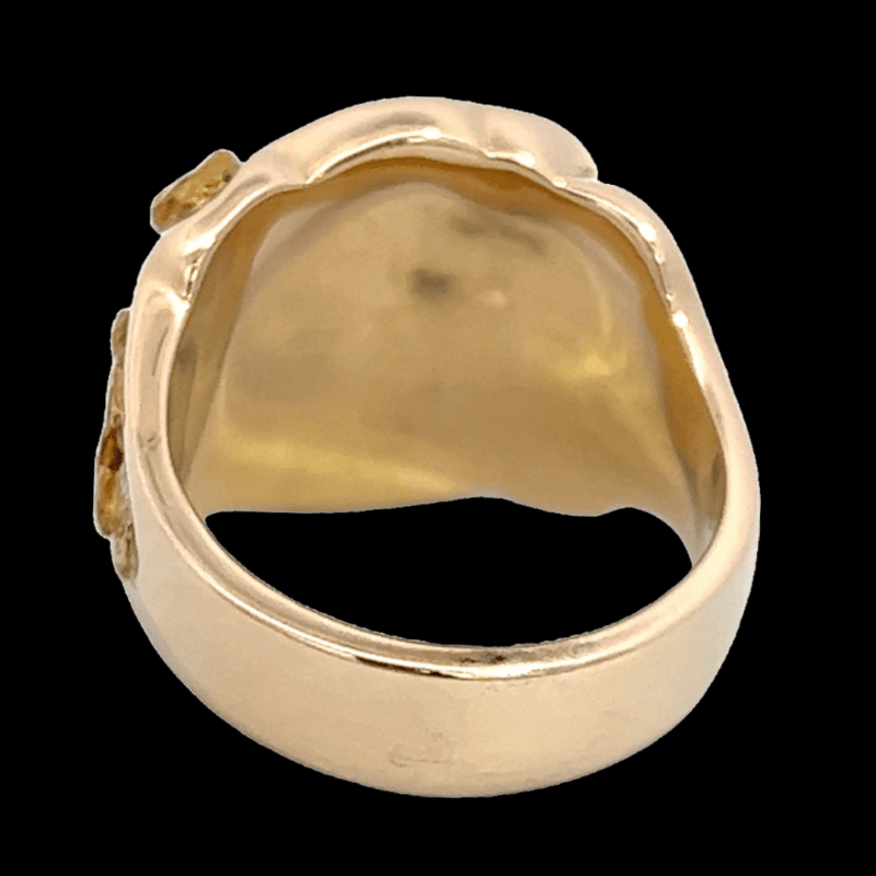Gold quartz, Ring, Alaska Mint, Gold Nugget, RM832Q
