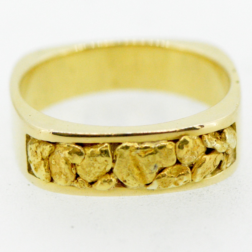 18k gold nugget ring barosario.org.ar
