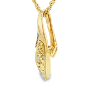 Slide Gold Quartz & Diamond Pendant, Alaska Mint