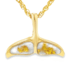 Gold Quartz Whale Tail Pendant, Alaska Mint