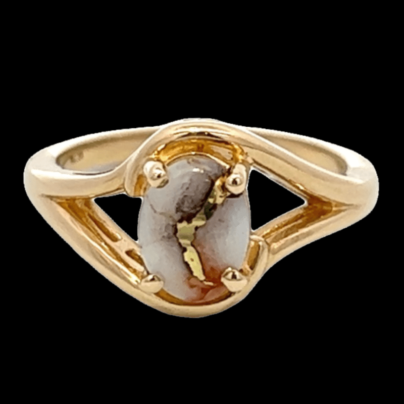 Gold quartz, Ring, Alaska Mint, RL1135