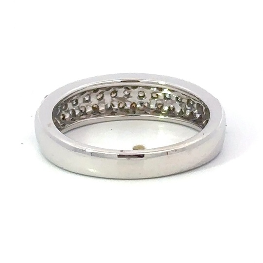 Estate Ladies Le Vian Chocolate & White Diamond 14k White Gold Ring - Image 3