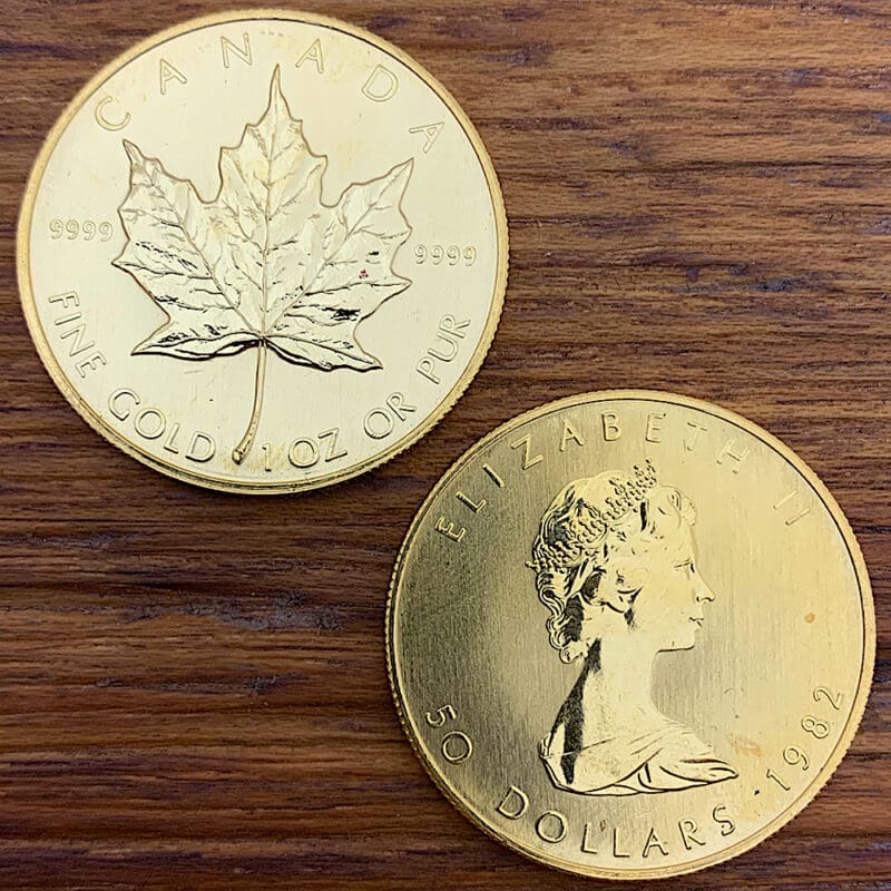 1 oz. Gold Maple Leaf Alaska Mint