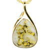 Gold quartz pendant