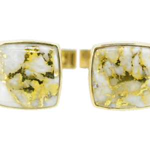 Gold quartz cufflinks