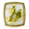 Gold quartz tie tack
