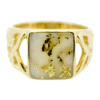 Gold quartz ring