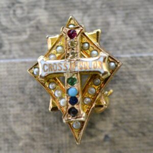 Estate Ladies Rainbow Girls 10k Gold Pin