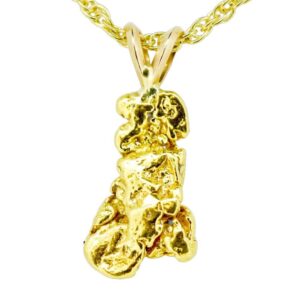 2.5 DWT Gold Nugget Pendant, Alaska Mint