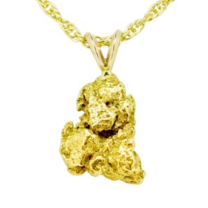 3.1 DWT Alaskan Gold Nugget Pendant, Alaska Mint