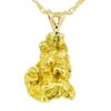 3.2 DWT Alaskan Gold Nugget Pendant, Alaska Mint