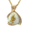 Gold Quartz & Diamond Pendant, Alaska Mint