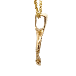 Gold Quartz & Diamond Pendant, Alaska Mint