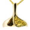 Gold Nugget Whale Tail Pendant, Alaska Mint