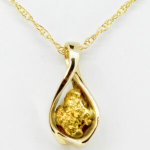 2.2 DWT Alaskan Gold Nugget Pendant, Alaska Mint