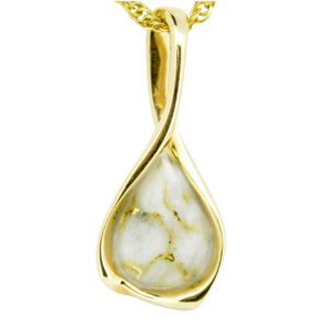 Gold Quartz Pendant, Alaska Mint