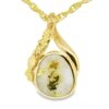 Gold Nugget & Quartz Pendant , Alaska Mint