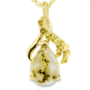 Nugget Gold Quartz Pendant, Alaska Mint